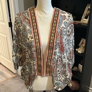 Light weight over shirt. Beautiful brocade work